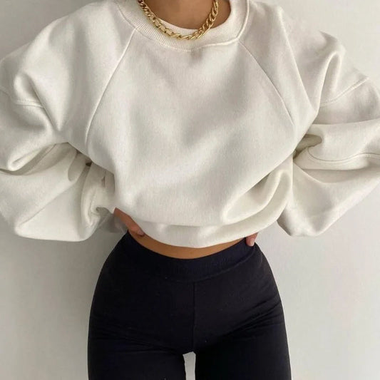 Elayna | Sweatshirt Ample à Col Rond pour Femme