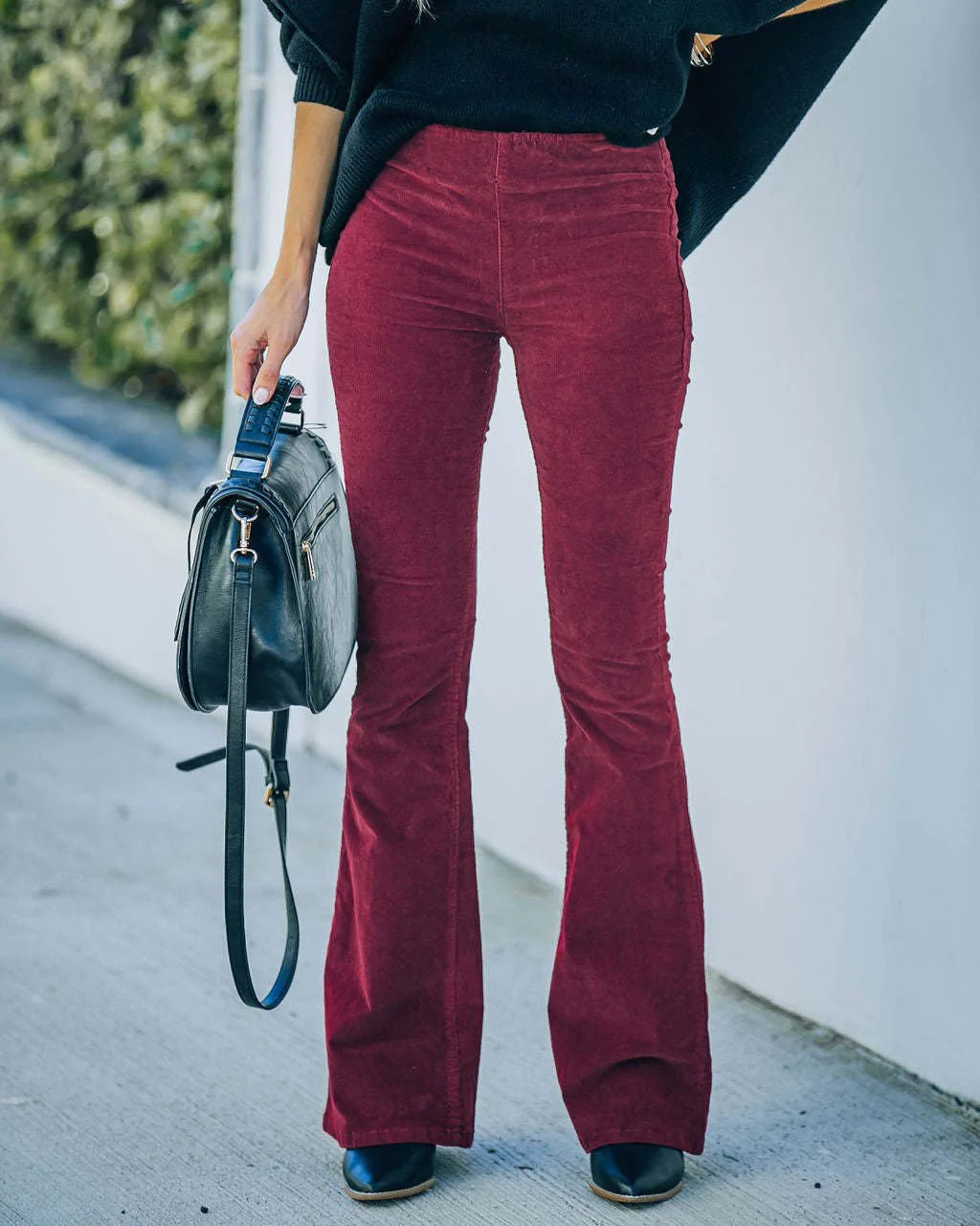 Emma | Pantalon Flare Taille Haute pour Femme – Effortless Chic
