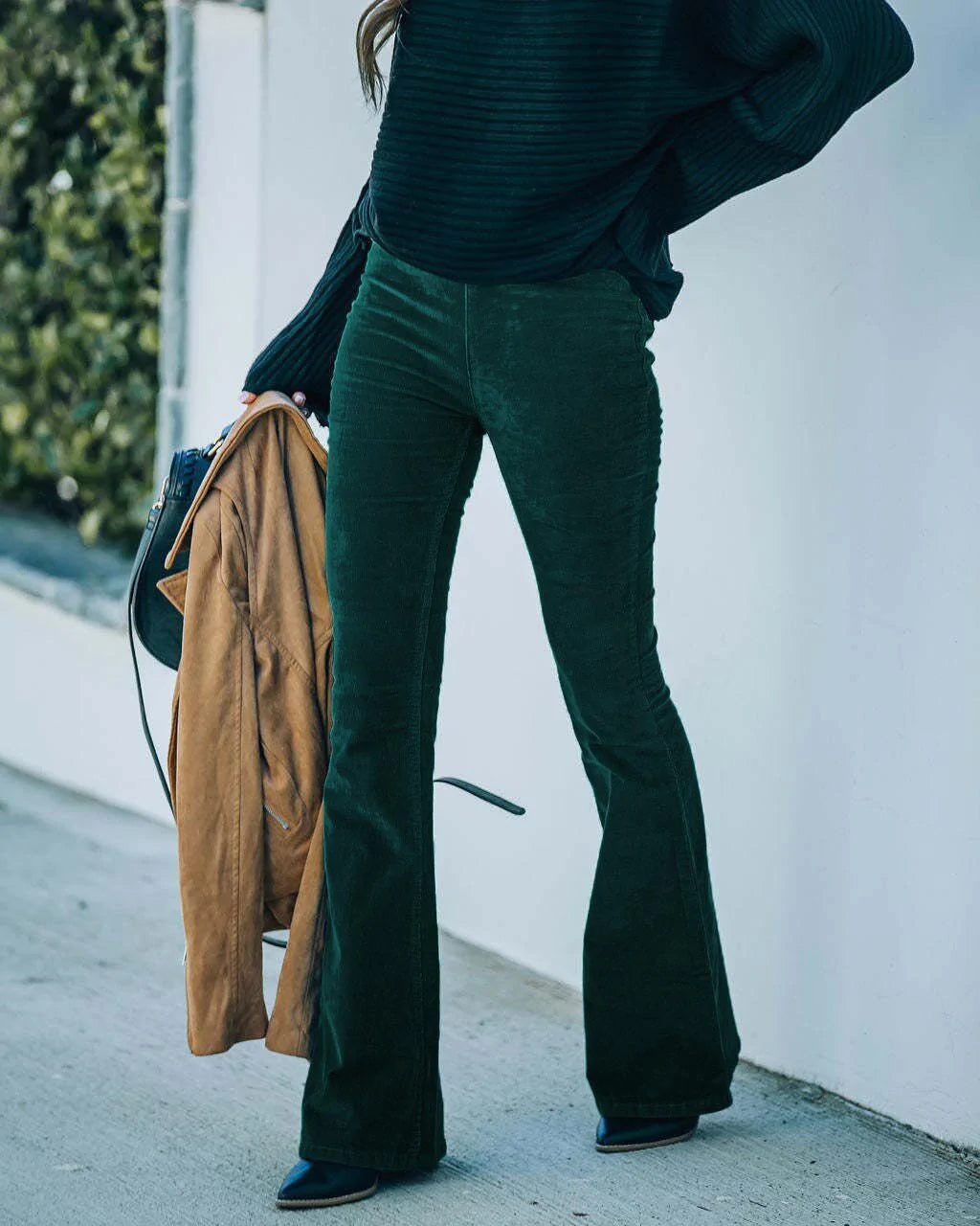 Emma | Pantalon Flare Taille Haute pour Femme – Effortless Chic