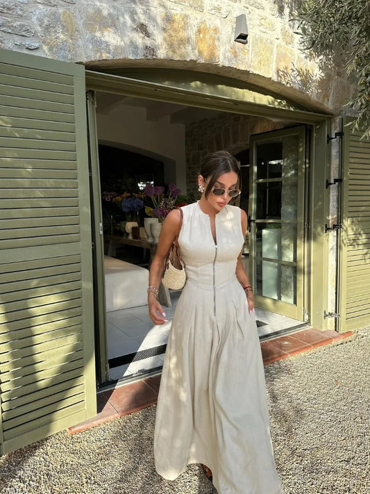 Graciella | Robe Longue à Fermeture Éclair