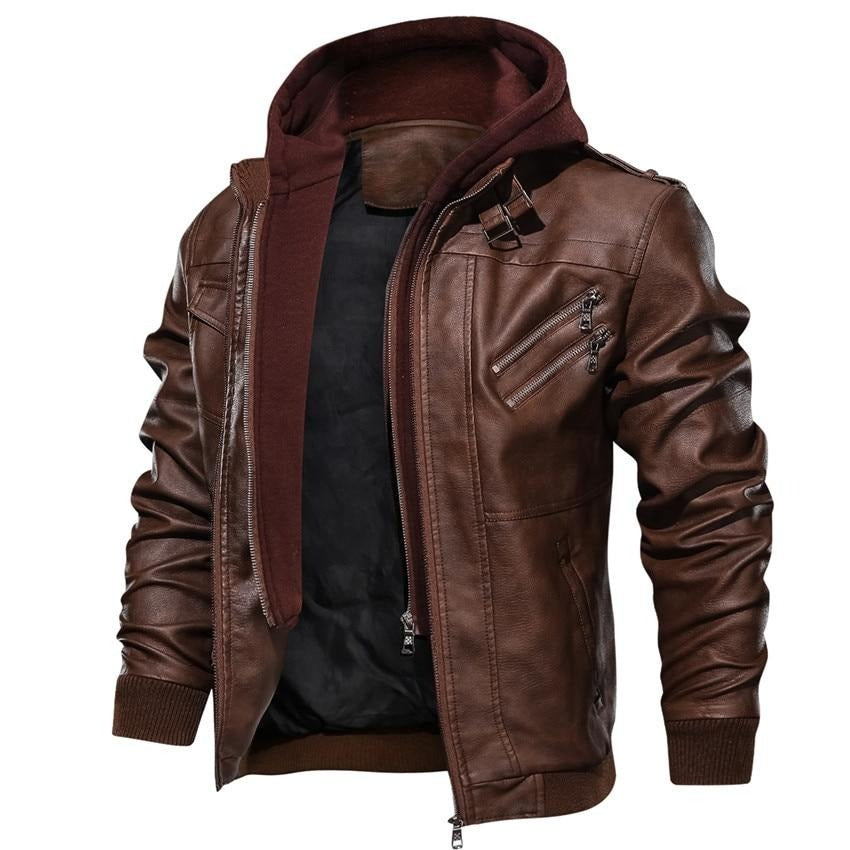 Enzo | Veste de motard avec capuche pour hommes