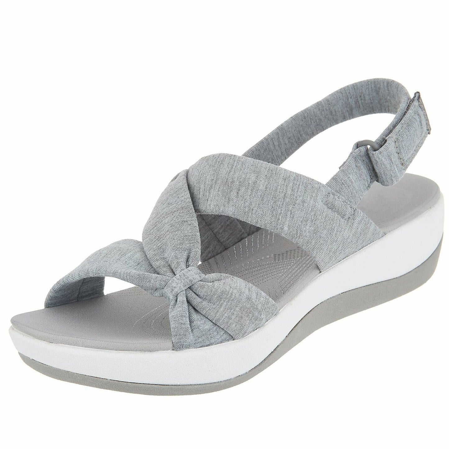 Amara | Sandales à Nœud pour Femme avec Semelle Compensée et Bride Élastique