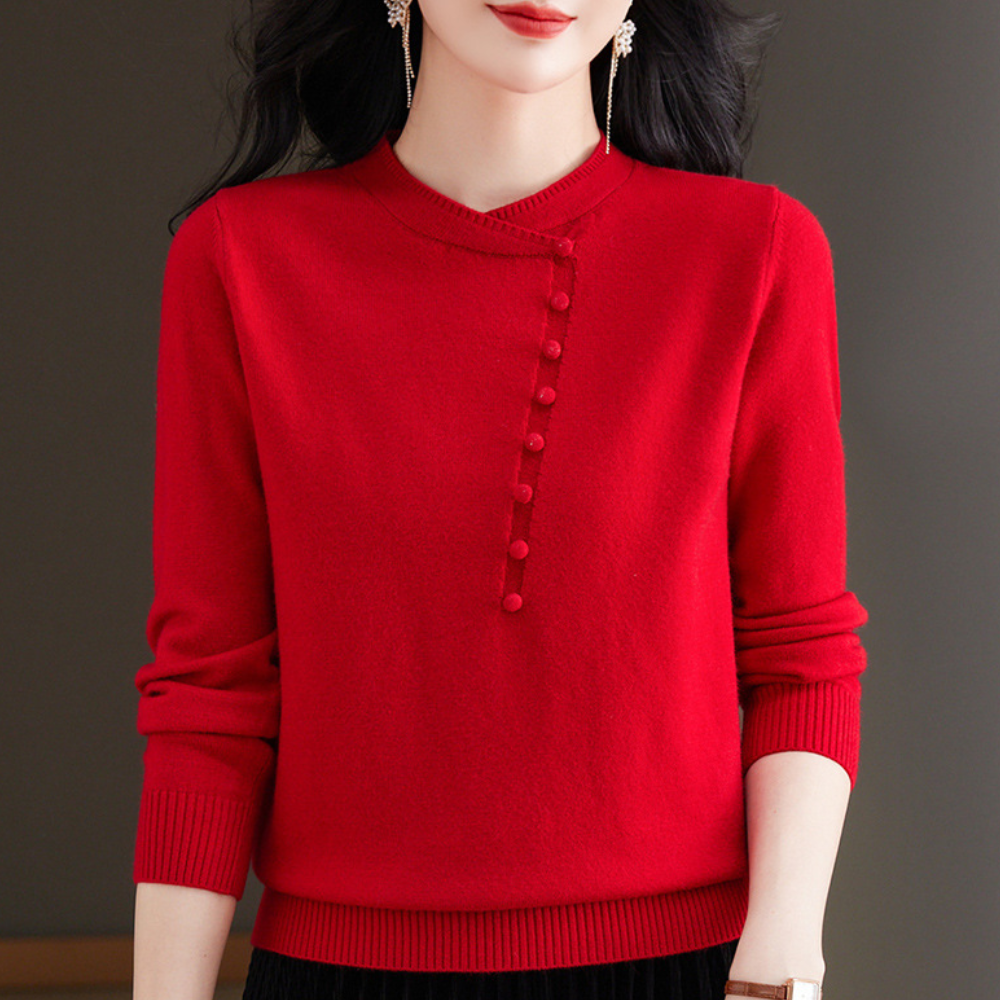Isaline | Pull Femme Tricoté avec Détails à Boutons