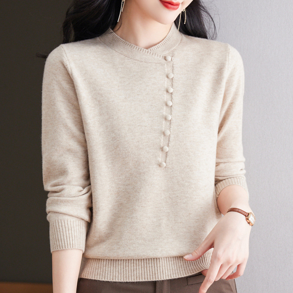 Isaline | Pull Femme Tricoté avec Détails à Boutons
