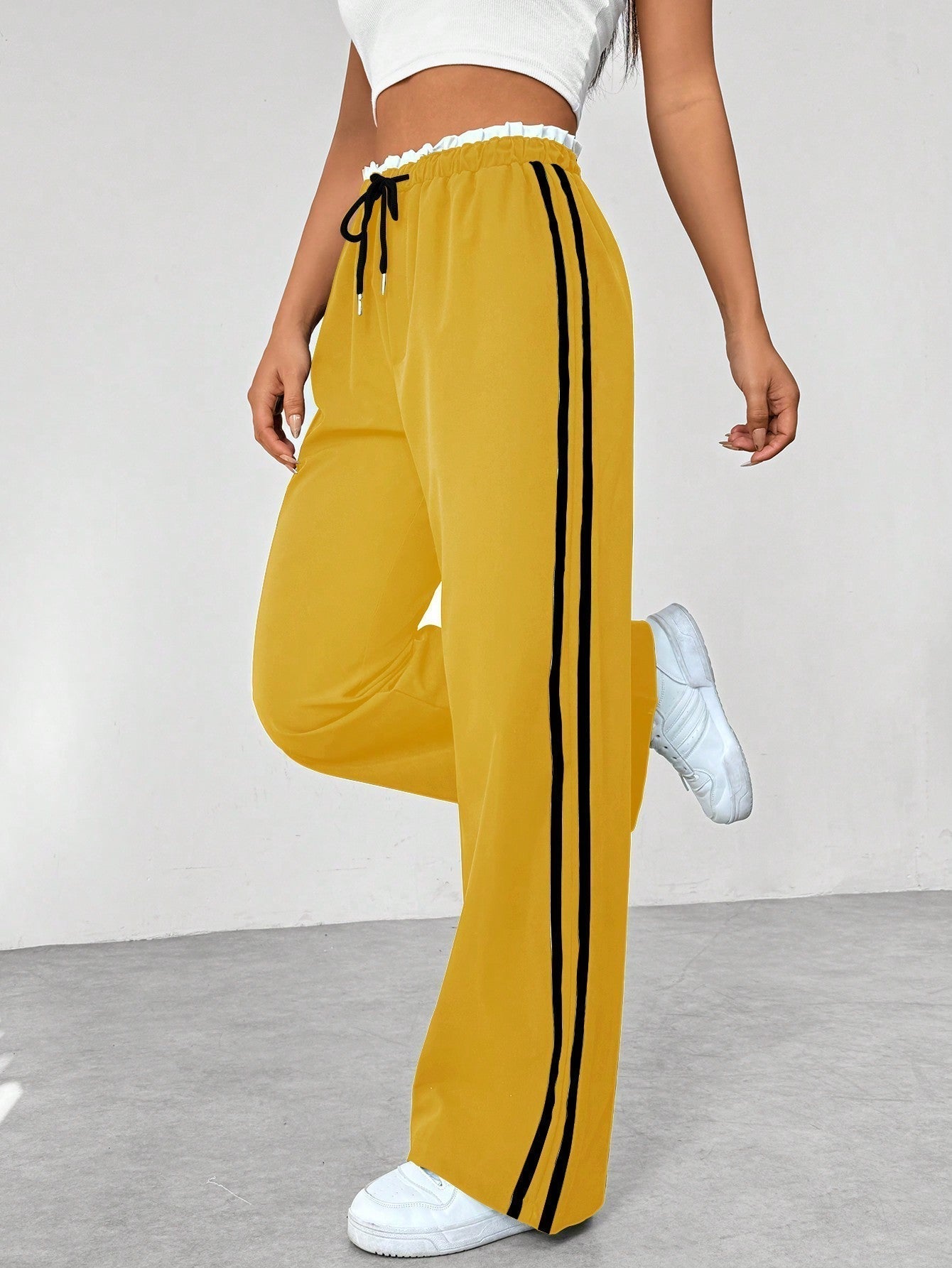 Léa | Pantalon Large Sportif à Taille Élastique pour Femmes