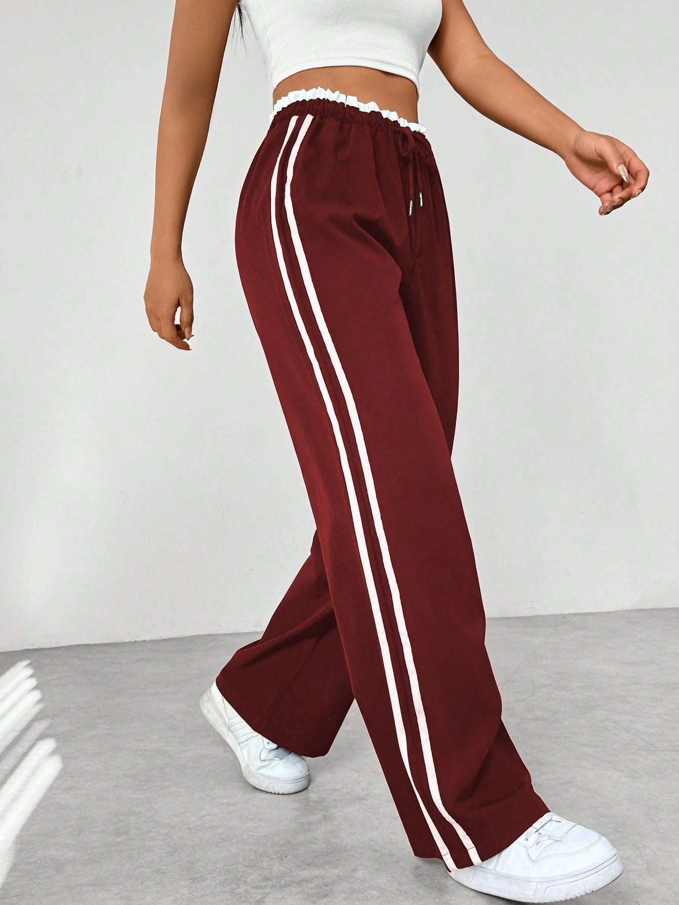 Léa | Pantalon Large Sportif à Taille Élastique pour Femmes