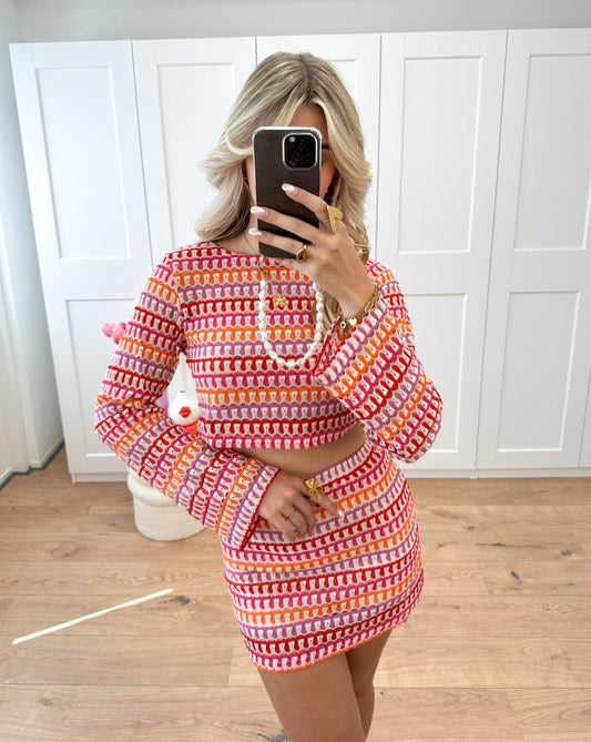 Liora | Ensemble Crochet Haut et Jupe Courte pour Femme