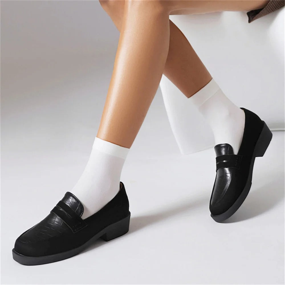Livana | Mocassins Classiques à Talon Bas pour Femme