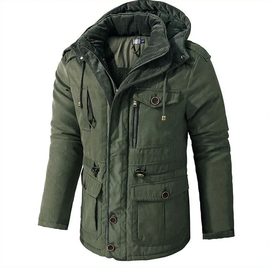 Adrien | Parka Militaire pour Hommes avec Doublure en Fleece Cachemire
