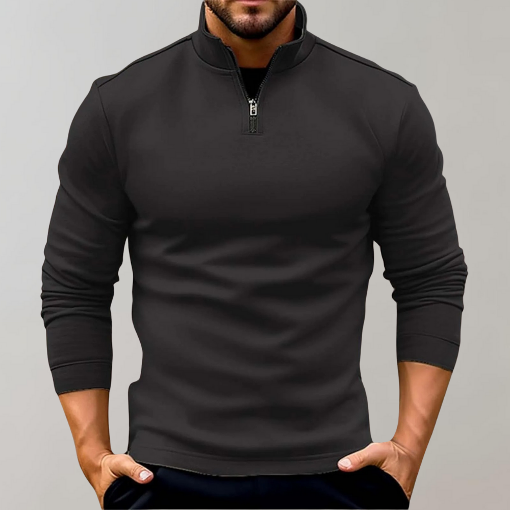 Maxence | Pull Zippé Léger pour Homme à Col Bas