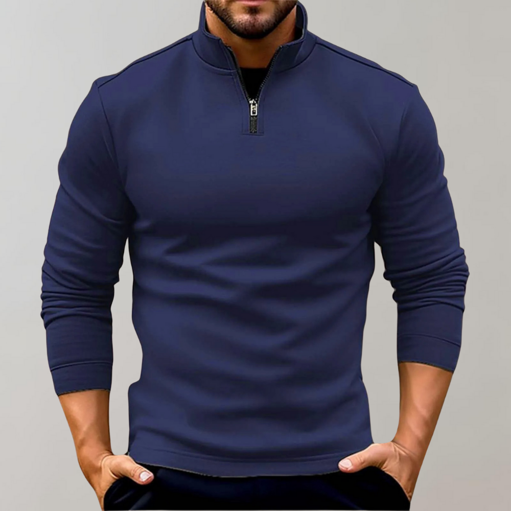 Maxence | Pull Zippé Léger pour Homme à Col Bas