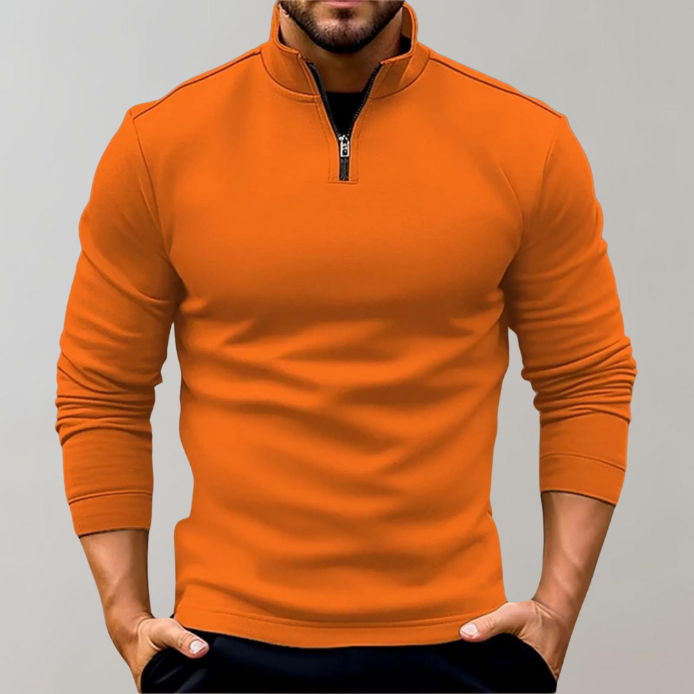 Maxence | Pull Zippé Léger pour Homme à Col Bas