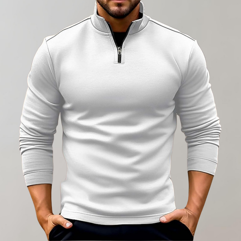 Maxence | Pull Zippé Léger pour Homme à Col Bas