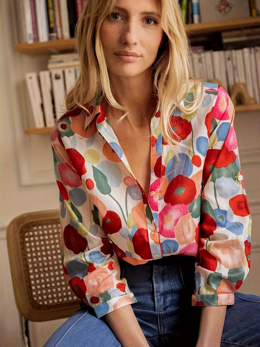 Mirella | Blouse à Motif Fleuri Élégant pour Femme