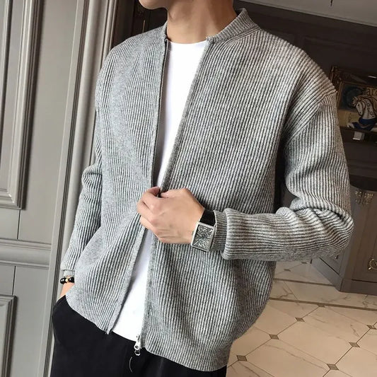 Olivier | Cardigan élégant en tricot zippé pour homme