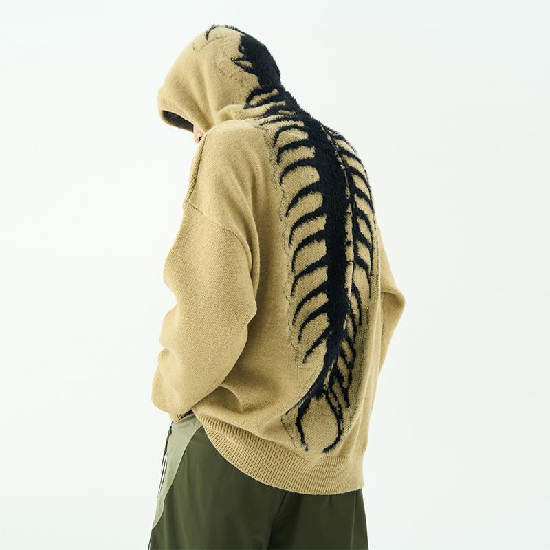 Milo | Hoodie Tricoté à Motif Mille-Pattes pour Hommes