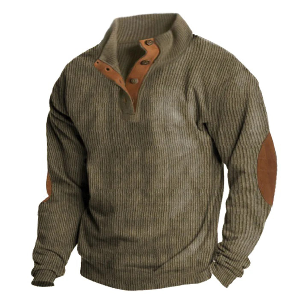 Théo | Pull Léger en Velours Côtelé pour Homme à Col Montant