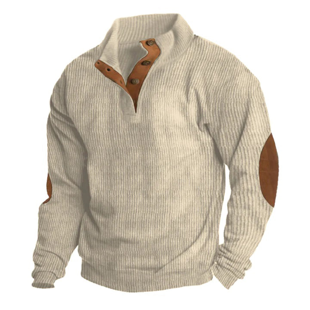 Théo | Pull Léger en Velours Côtelé pour Homme à Col Montant