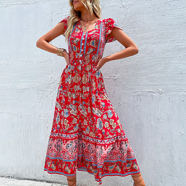 Vivianne | Robe Bohème à Volants