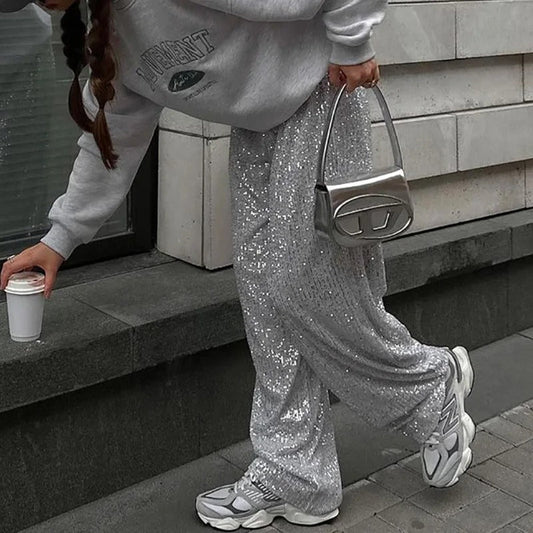 Amélie | Pantalon Large à Sequins pour Femmes
