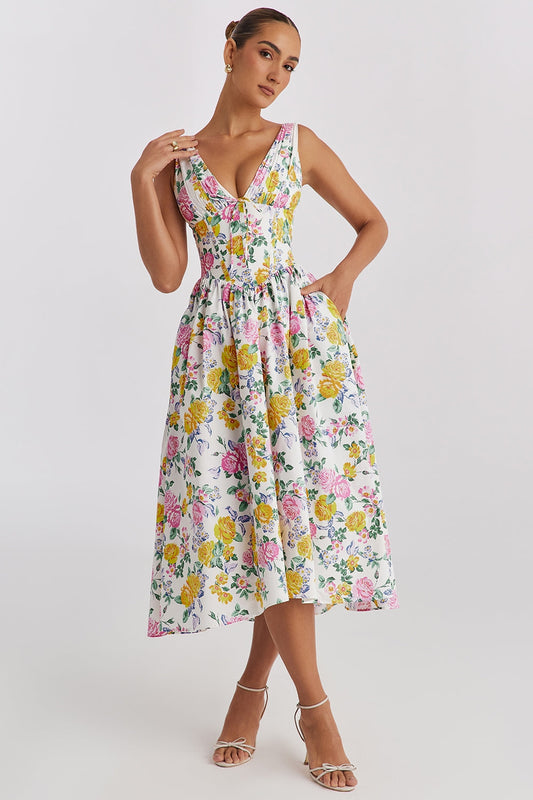 Alizée | Robe Midi Aérienne et Élégante pour Femme