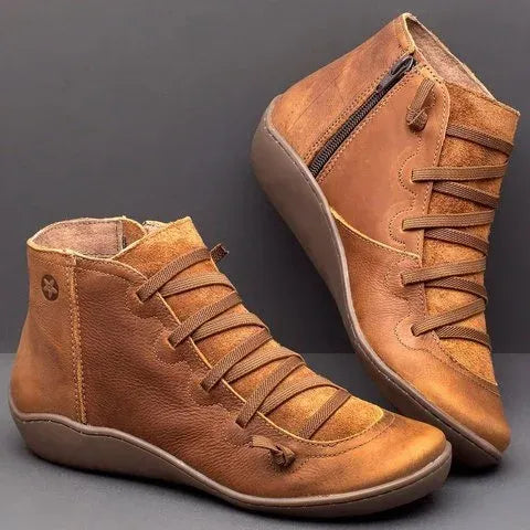 Amélie | Bottines en Cuir Doublées pour l’Hiver