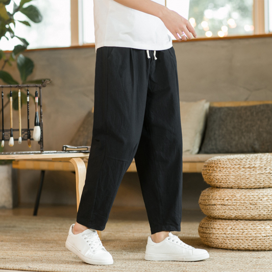Élio | Pantalon Homme à Coupe Ample et Tissu Aéré